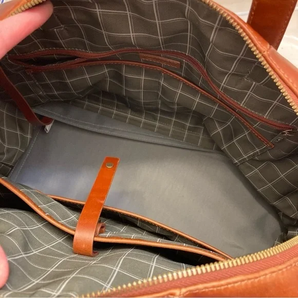Always limited edition brown leather duffle bag unisex